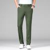 Trousers Men's Summer Thin Section Slim Casual Pants Man Multi Color Optional Ice Silk Loose Straight Business