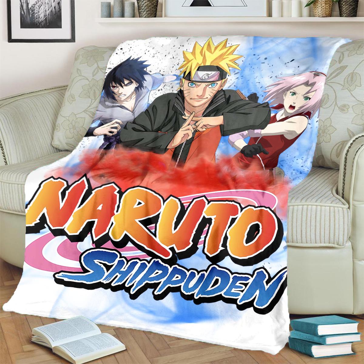 

Anime-Naruto Print Blanket Warm Comfortable Flannel Blanket for Bedrooms, Sofas, Beds, Chairs, Picnics, Travel -LXR76 75x90cm