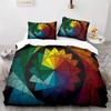 Colorful Geometric Duvet Cover Set Psychedelic Swirl Bedding Set King Queen For Kids Adults Room Microfiber Abstract Quilt Cover