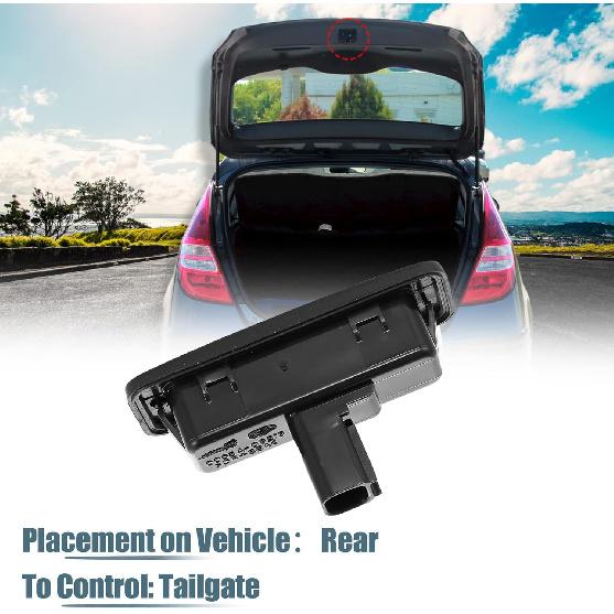 Unifizz 1PC Black 81260-A5000 Trunk Tailgate Handle Release Switch Rear Door Hatch Liftgate Latch Button Switch Fit for Hyundai Elantra GT 2013-2017