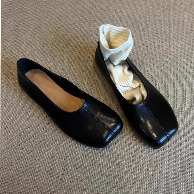 Mode Square Toe Damen Slipper Schuhe Flats Lässige Damen Sandalen Flache Sommer Sneaker 2025 Trend Walking Kleid Komfort Damen Schuhe