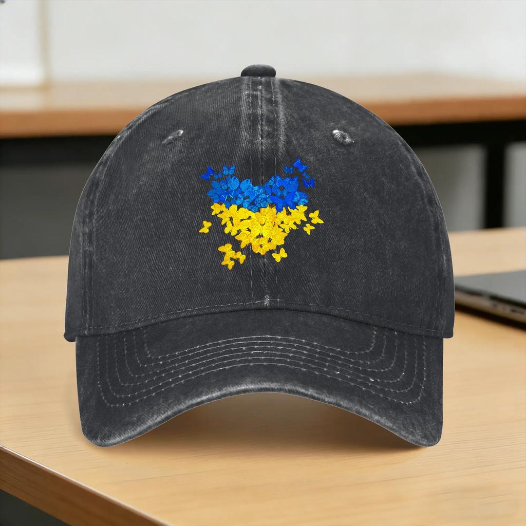 Emblem of Ukraine Coat of Arms of Ukraine Sun Baseball Cap Fitted Retro Unisex Trucker Hat Outdoor Sports Baseball Caps Gift Idea