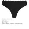 Women's Seamless Thong Sexy Low Rise Wavy Edge No Show Bikini Panties Ladies Invisible Stretch Cheeky Underwear