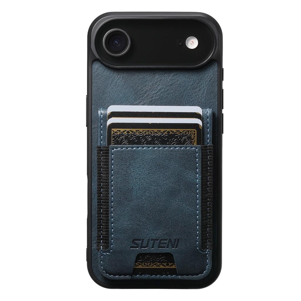 Universal Leather Phone Case with Card Holder & Stand for Apple 17 Pro Max, Google 10 Pro XL, Samsung Models