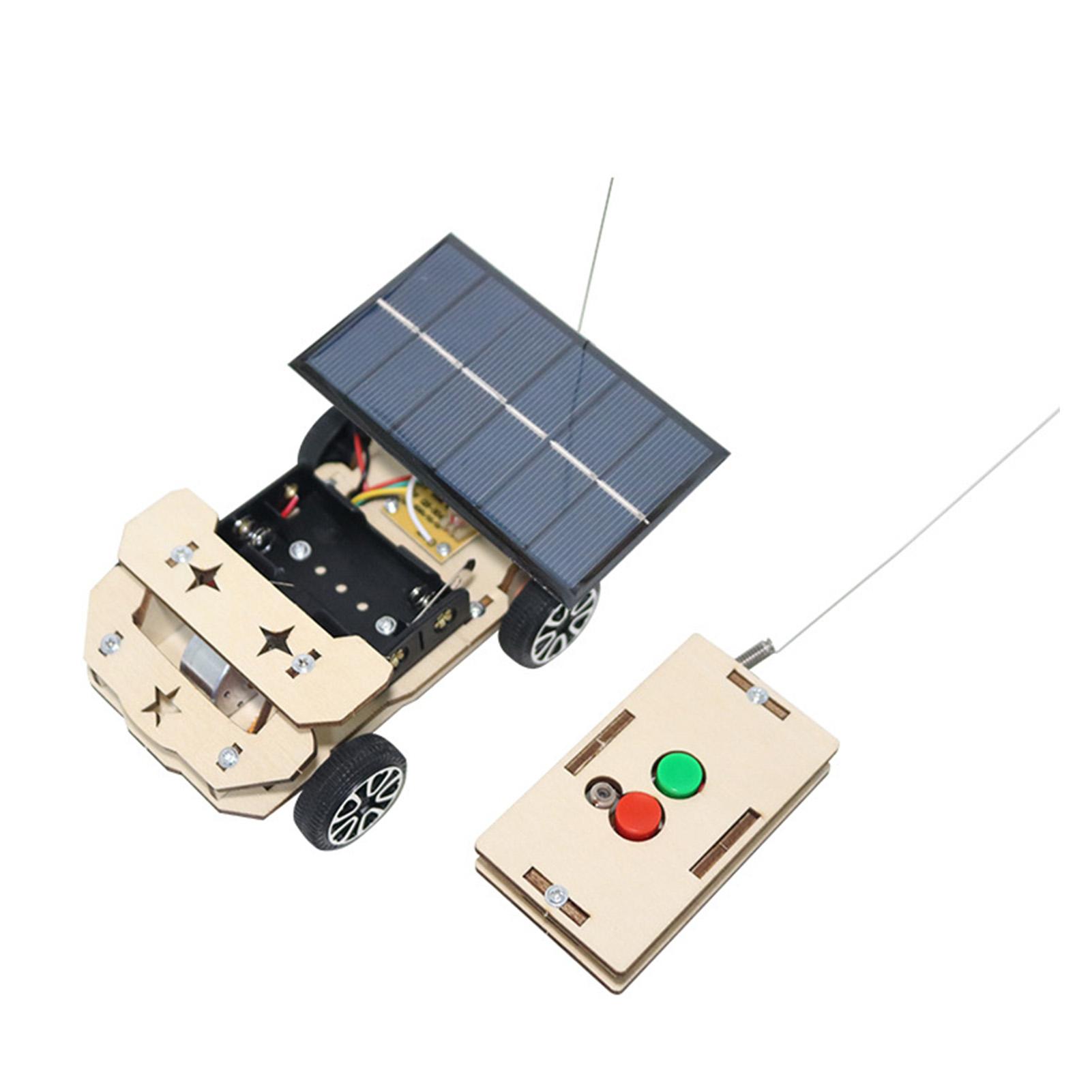 

Солнечный беспроводной пульт дистанционного управления Модель автомобиля DIY Деревянный детский электродвигатель Строительный проект для