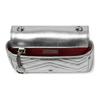 Gucci GG Marmont Silver Metallic Leather Chevron Quilted Mini Chain Crossbody Bag For Women Daily Use