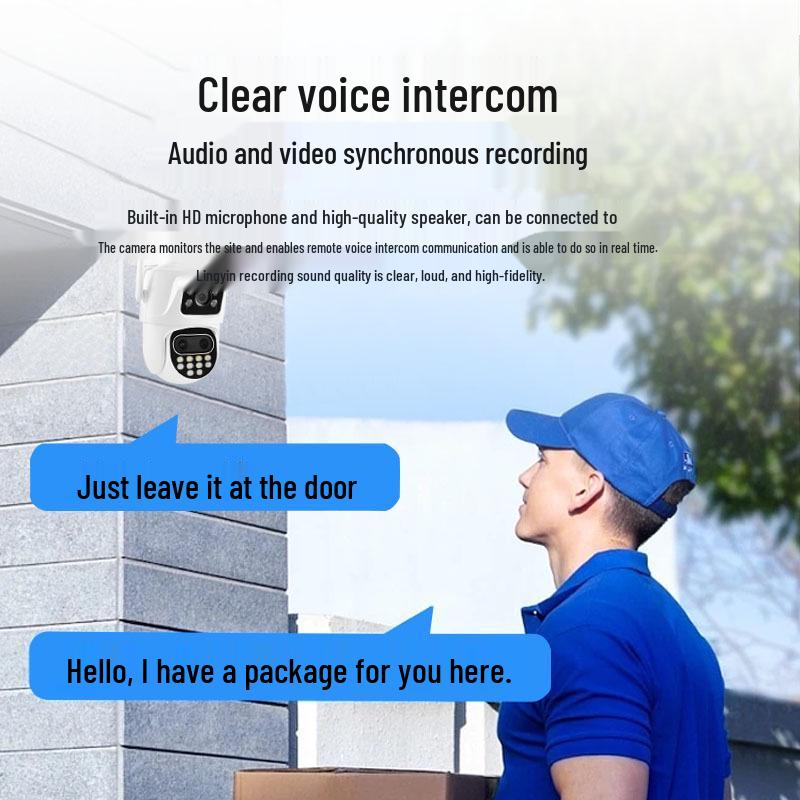 360° Panoramic Outdoor HD Triple-Lens Remote Camera