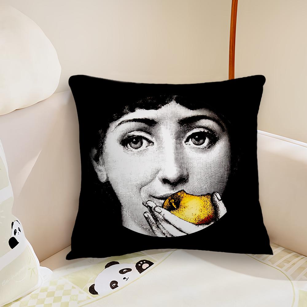 

Art Series cushion cover Sofa Decorative Home Headboard Bedroom Backrest Cushion Square P-Piero F-Fornasetti Cushion Nap Time 45cmx45cm