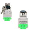 3 Position Key Operated Rotary Switch 2 Keys 22mm Mount LAY37-20Y/31