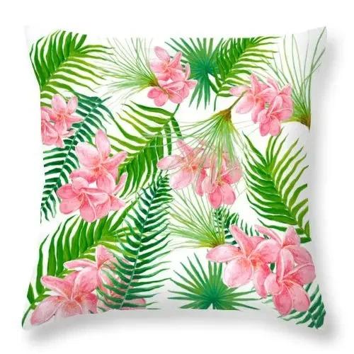 Tropical Green Plant Pillowcase Colorful Tree Pattern Creative Cushion Vitality Natural Style Sofa Decoration Pillow
