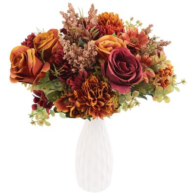 3 Packs Silk Hydrangea Flower Bouquets Artificial Roses Daisy Fabric Flowers for Fall Flowers Farmhouse Home Boho Wedding Table Centerpiece Decoration