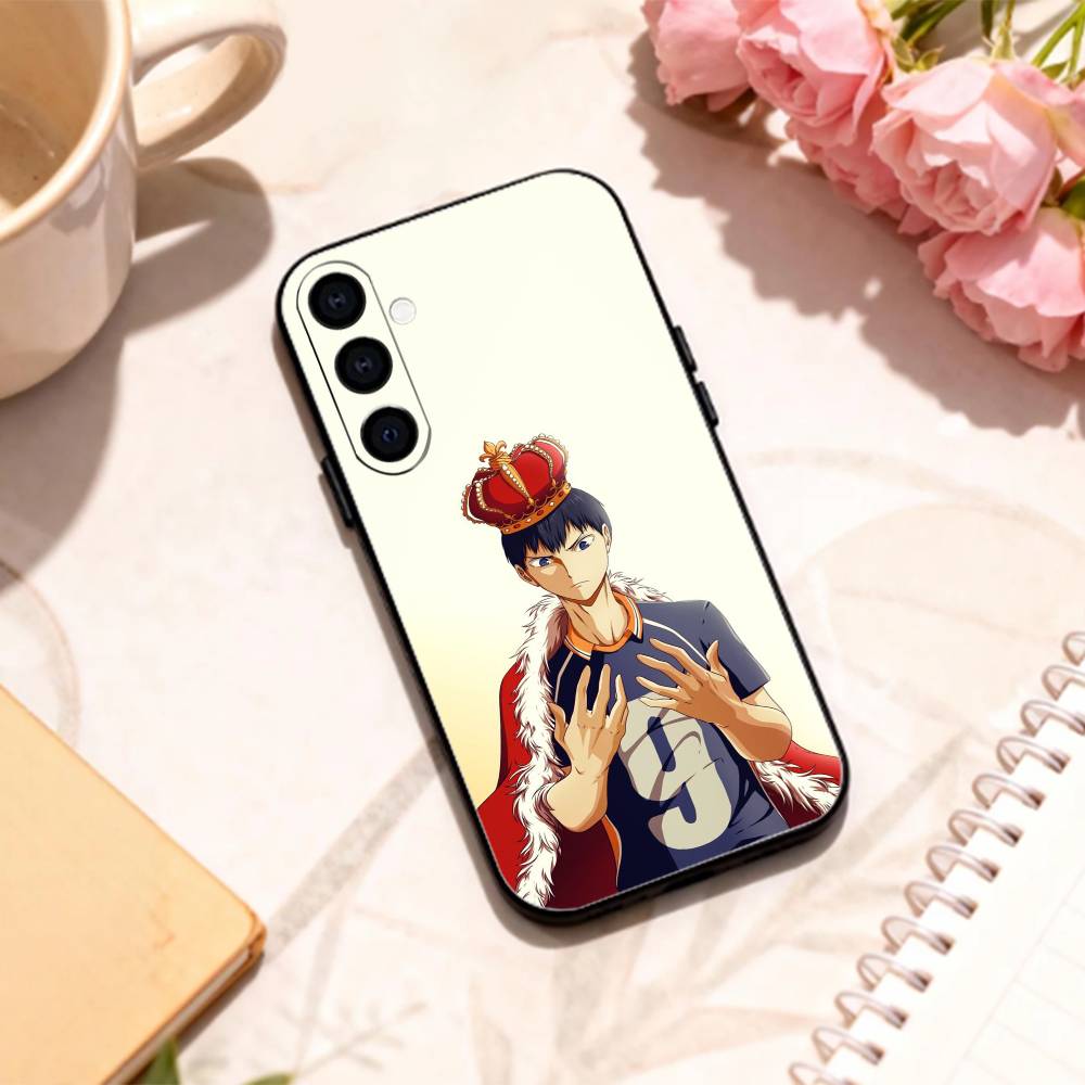 E-Epic Volleyball Haikyuu!!   Handyhülle für Samsung Galaxy A73, A72, A71, A70, A53, A52, A51 und weitere Modelle – Weiche, schwarze Hülle