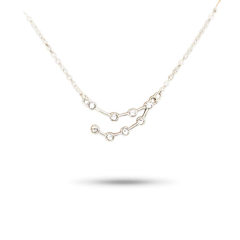 Ins Twelve Chic Friendship Necklace Sign Chain Jewelry Creative Charm Pendant DIY Rhinestone Zodiac for Lover Festival Gifts