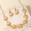 French Metal Shell Imitation Pearl Earrings Necklace Zircon Set For Women Fashion Daily Accessory Party Zircon Birthday Gifts