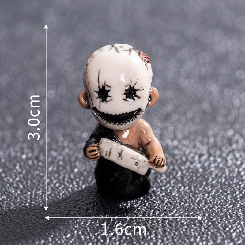 New movie monster chainsaw horror killer clown resin crafts desktop car knickknack