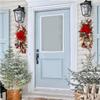 Christmas Staircase Decorations With LED Lights Bow Pine Cones Baubles Festive Stair Rail Ornaments For Xmas Home Party Dec D3D1
