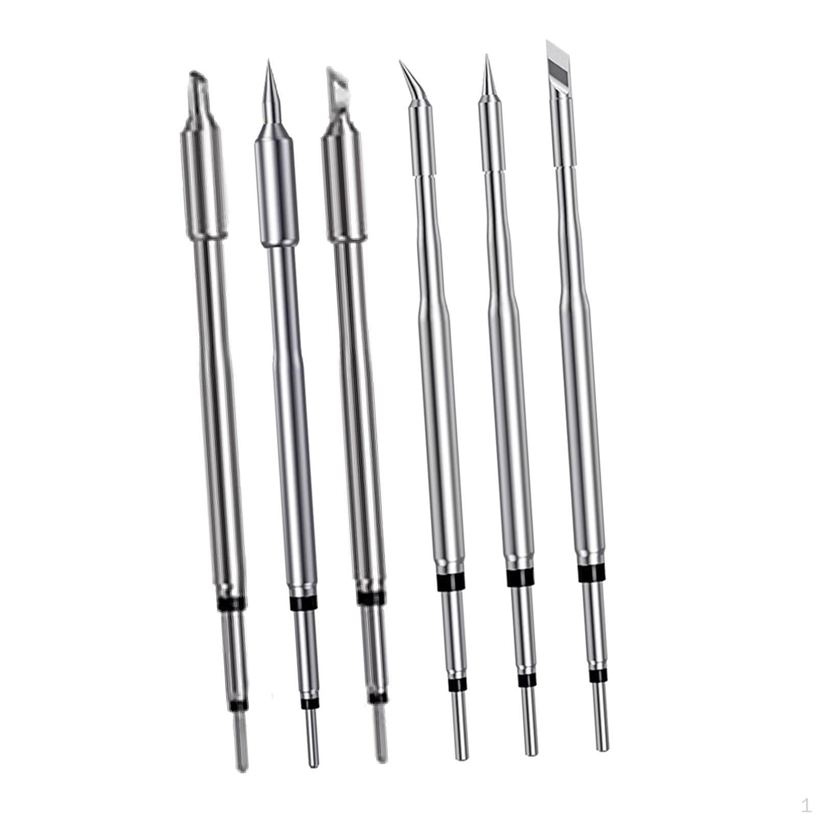 

6Pcs Soldering Iron Tips Parts,Replacement Head Solder for Electronics, Electric