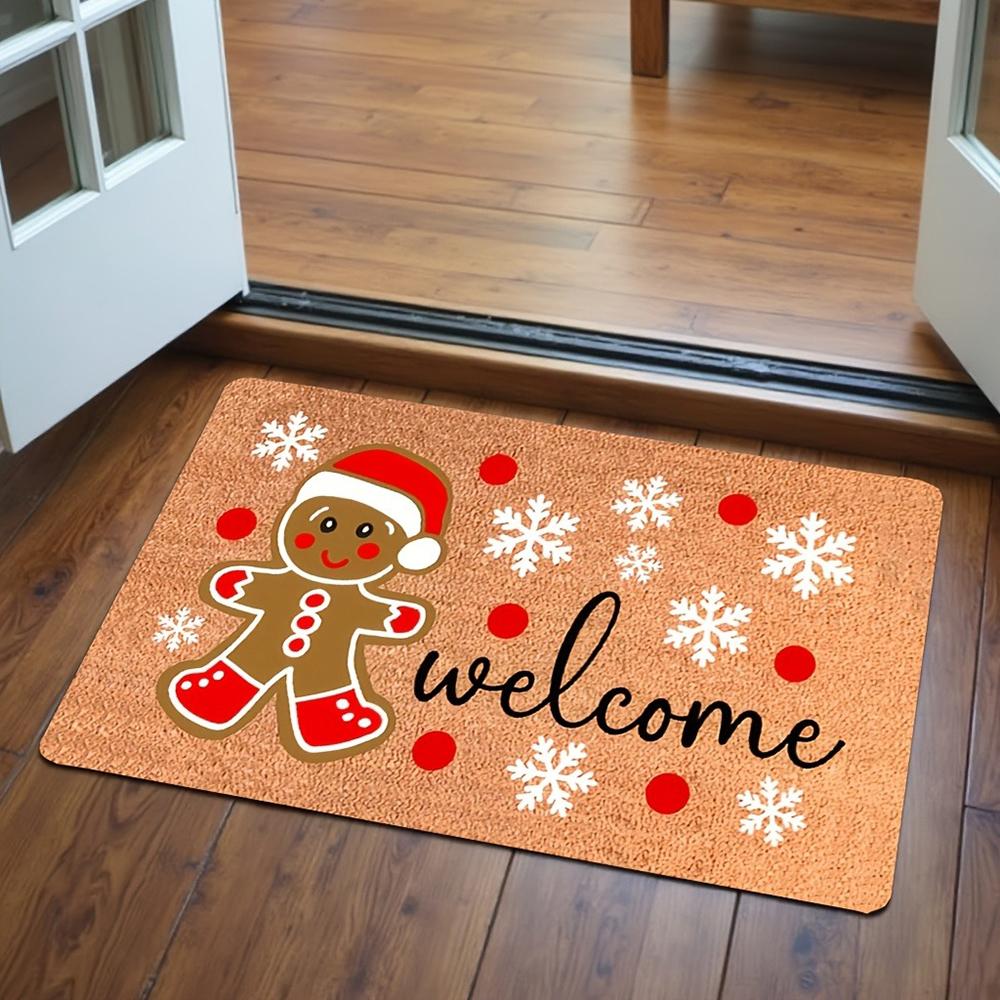 

1pc Christmas Cats Welcome Doormat , Holiday indoor and outdoor rear front door welcome mat winter door mat. 40x60cm