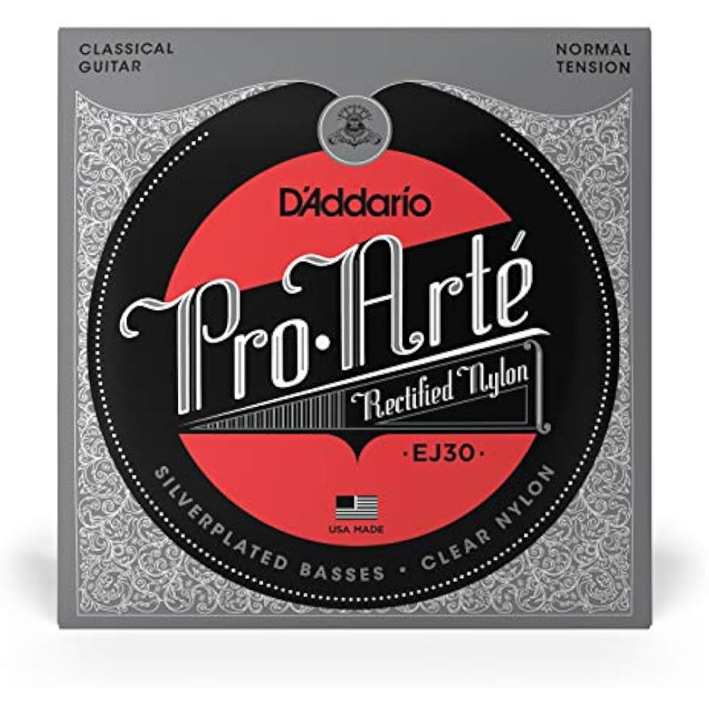 D'Addario Daddario Classical Guitar Strings Classics Silver Wound/Recessed Clear Nylon Normal EJ3...