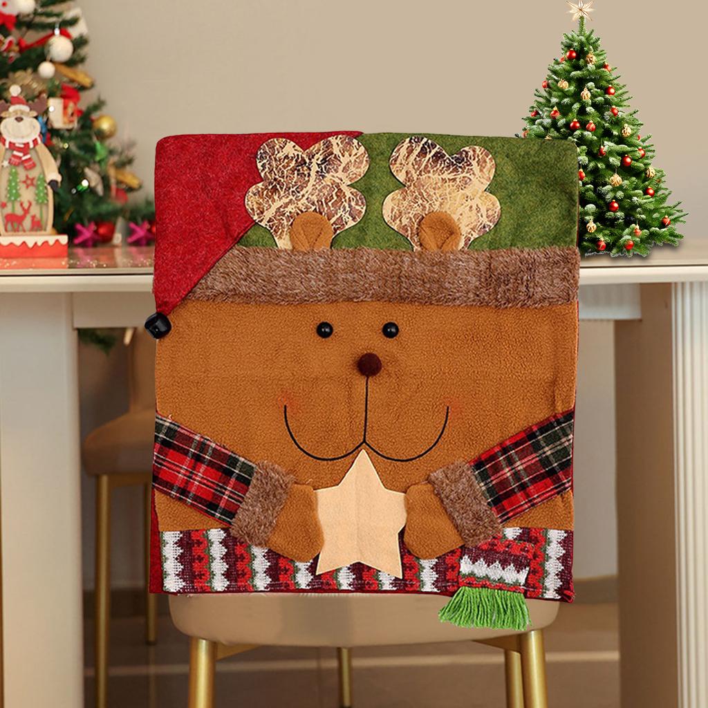 1/2Pcs Christmas Chair Back Covers 21.26x18.9in Chair Covers Dining Chair Slipcovers for Holiday Gatherings Interior Decoration