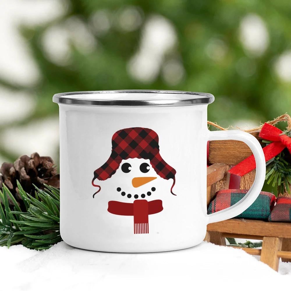 It's The Most Time Wonderful of Year Print Coffee Cup Christmas Party Drinks Hot Cocoa Mug Kids Chocolate Enamel Mugs Xmas Gifts