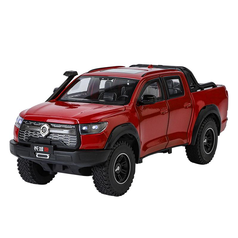 1:24 Large Pickup Truck Great Wall Pao DALILUN off-road Vehicle Toy Simulated Alloy Car Model Pull Back Collection Ornament