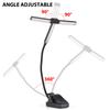 Notenpultleuchte mit Klemme T-Form Faltbare Lampe 51 LED-Perlen 4 Farbtemperaturen 12 Helligkeiten