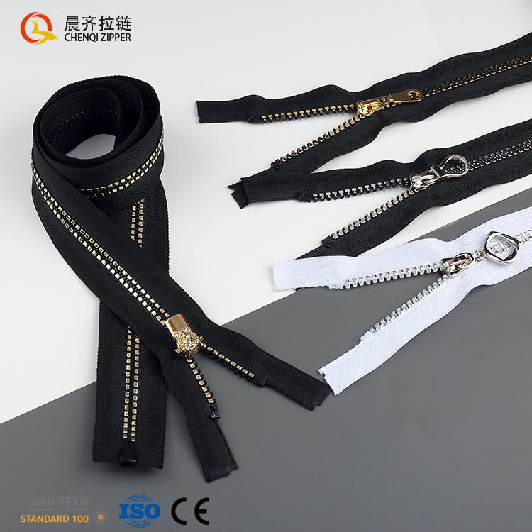 Cerniere Fancy Plastica Quadrata Denti Rotondi Denti Ordinari Cerniere a Sbieco per Abbigliamento
