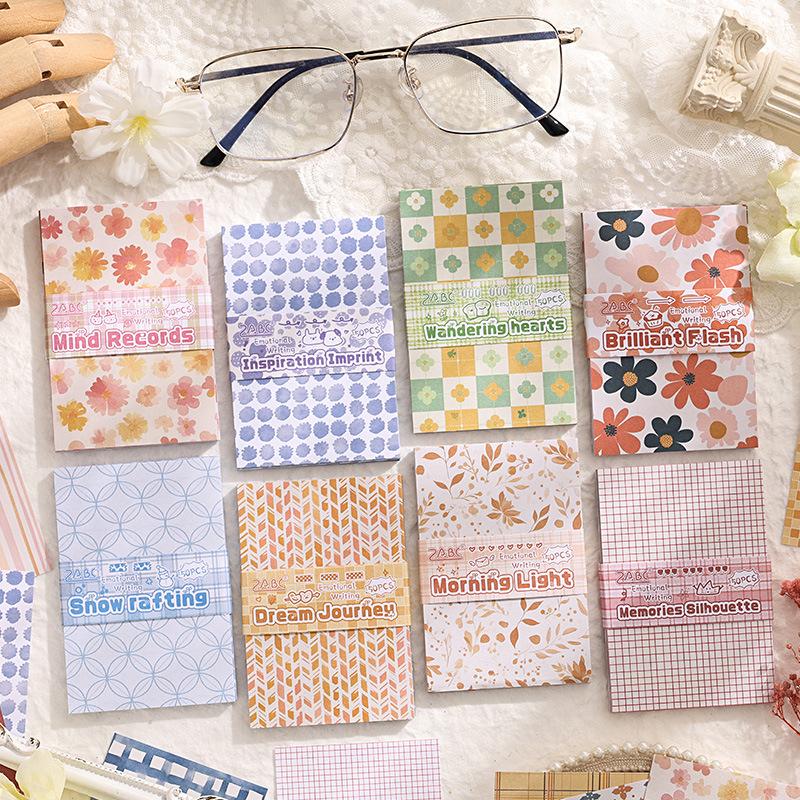 50pcs Vintage Non-Adhesive Note Paper, Craft Material Paper for Journals, Scrapbooks, DIY Projects