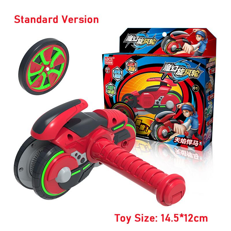 Ultimo Giroscopio Magico Ciclotrone Infinito Ruota Accelerante Giocattolo Giroscopio con Lanciatore Moto Trottola Giocattoli per Bambini Regalo