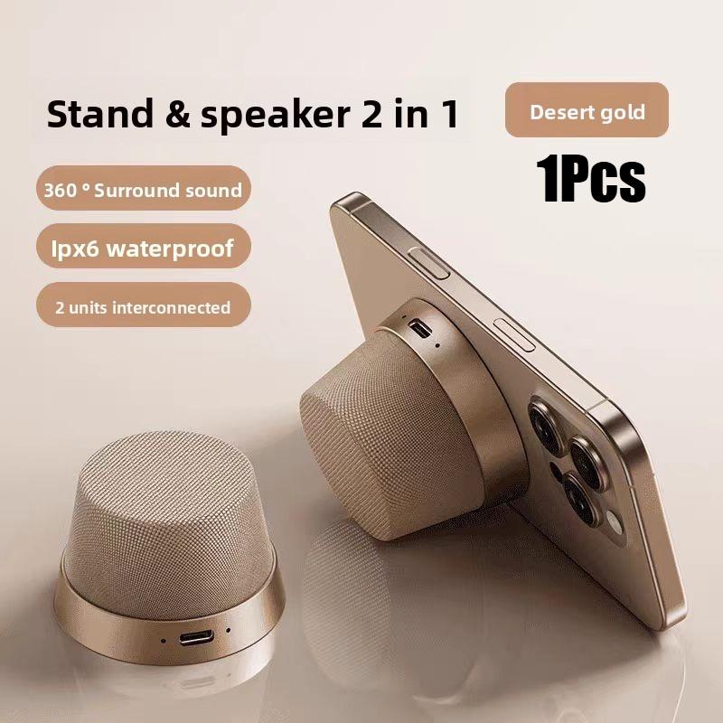 

Mini Wireless Bluetooth Speaker Multifunctional Speaker Strong Magnet Magnetic Fabric Stand for Cell Phone Computer Outdoor
