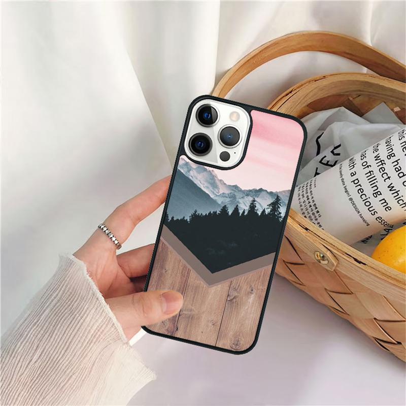 NATURE WOOD PRINTS Phone Case For iPhone 17 Air 16 15 14 11 12 13 Pro MAX Plus coque Cover Shell