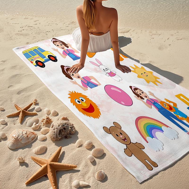 Ultra-Soft Beach Towel with Ms. Rachel Theme,Ideal for Pool - Camping, Diving - Perfect Travel Essential, Vibrant Beach Towel.