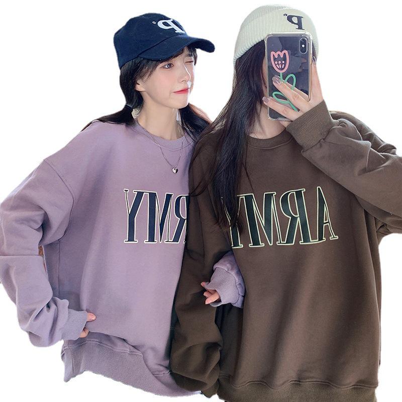 Women's Autumn/Winter Round Neck Printed Loose Hoodie - Best Friend Outfit, Long Sleeve Top 2022 New Style