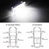 2PCS for Tesla Model S Model X Model 3 Xenon White LED Car Interior Lights Trunk Area Cargo Lights Door Courtesy Lights Dome Lights 6