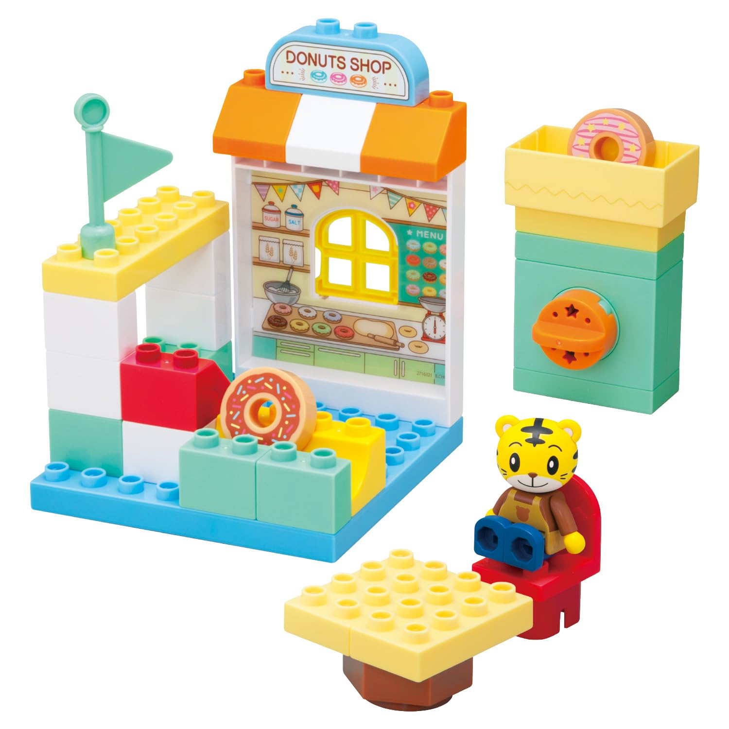 

Bandai Shimajiro Серия Экшн Блоки Набор Блоков Магазин Пончиков 3 и Шимэдзиро (Возраст вверх)