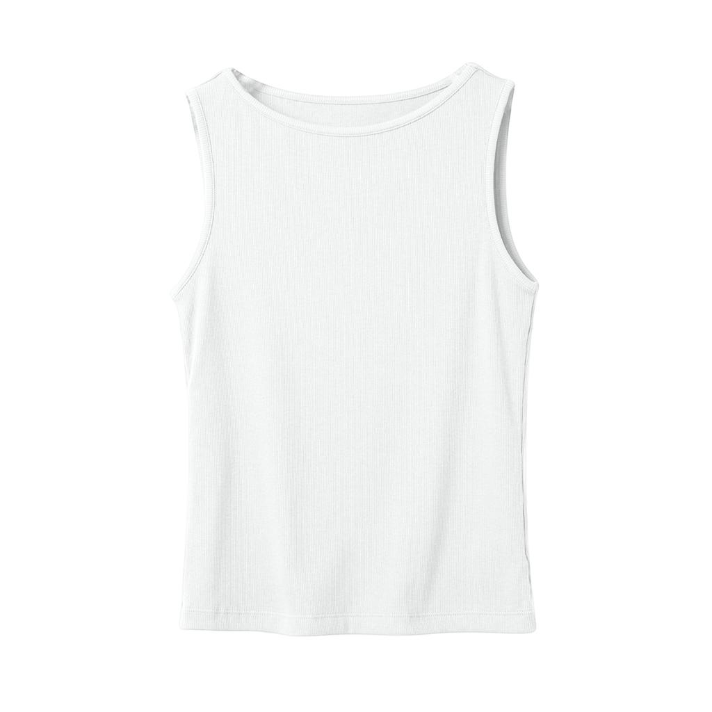 Damen I-förmige Weste mit einem Kragen und ärmellosem Unterhemd, Camisole Top