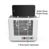Mini Portable Air Conditioner Air Cooler Fan USB Home Bedroom Office Personal Space Desktop Air Cooling Fan with Phone Holder