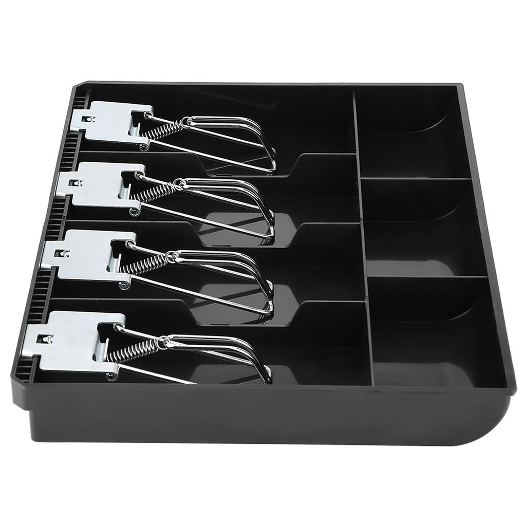 Cash Drawer Register Insert Tray Replacement Cashier Four Box with Metal Clip Cash Register Insert Cash Register Drawer Insert