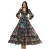 Litzo Women' Georgette ALine Maxi Dress ( 31 Green