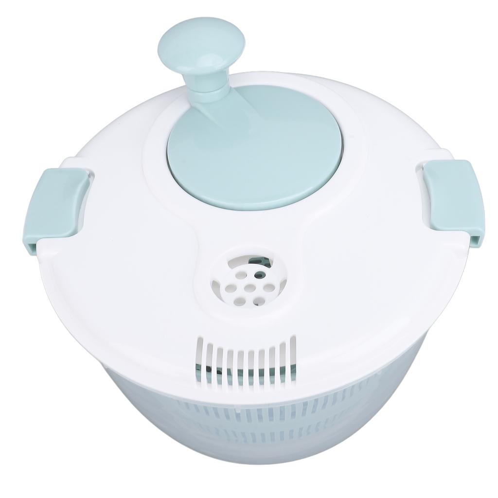 Salatschleuder PP 5L Multifunktionaler Salat-Spinner Gemüsetrockner Obstwascher mit Deckel Abgießschüssel Sieb für Zuhause