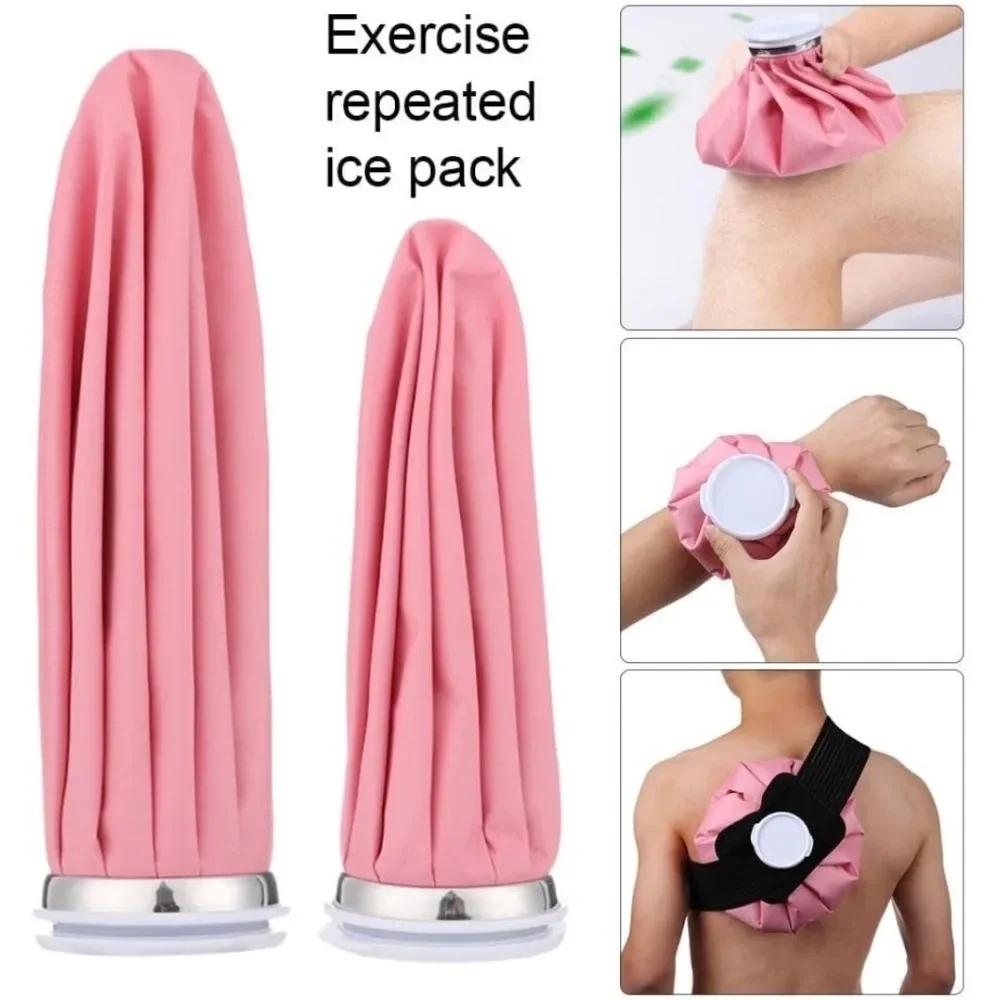 Cool Black Ice Pack Reusable Cooler Bag Breathable Material Hot & Cold Therapy Pain Relief for Knee Head Leg Injury Care Supply
