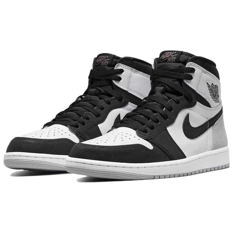 Air Jordan 1 Retro High OG Stage Haze Unisex Sneakers Grey White Black 555088-108