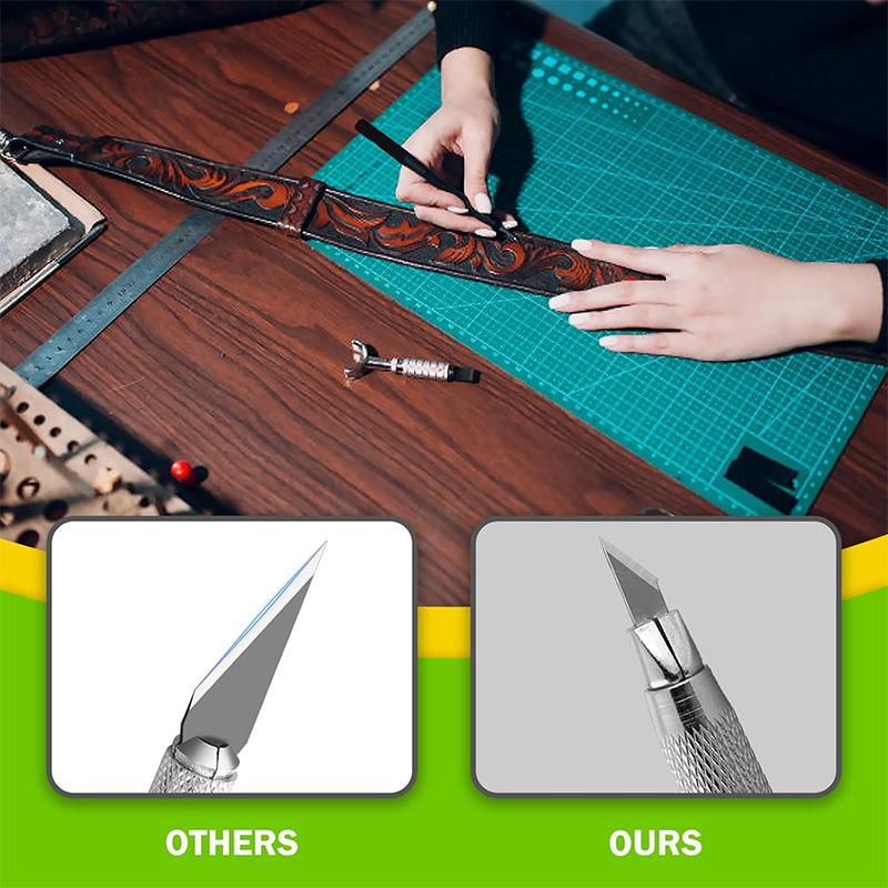 Carving Craft Knives Set Precision Hobby Knife Kit with Aluminum Body for Art Cutting Model Making DIY Scrapbooking Stencil