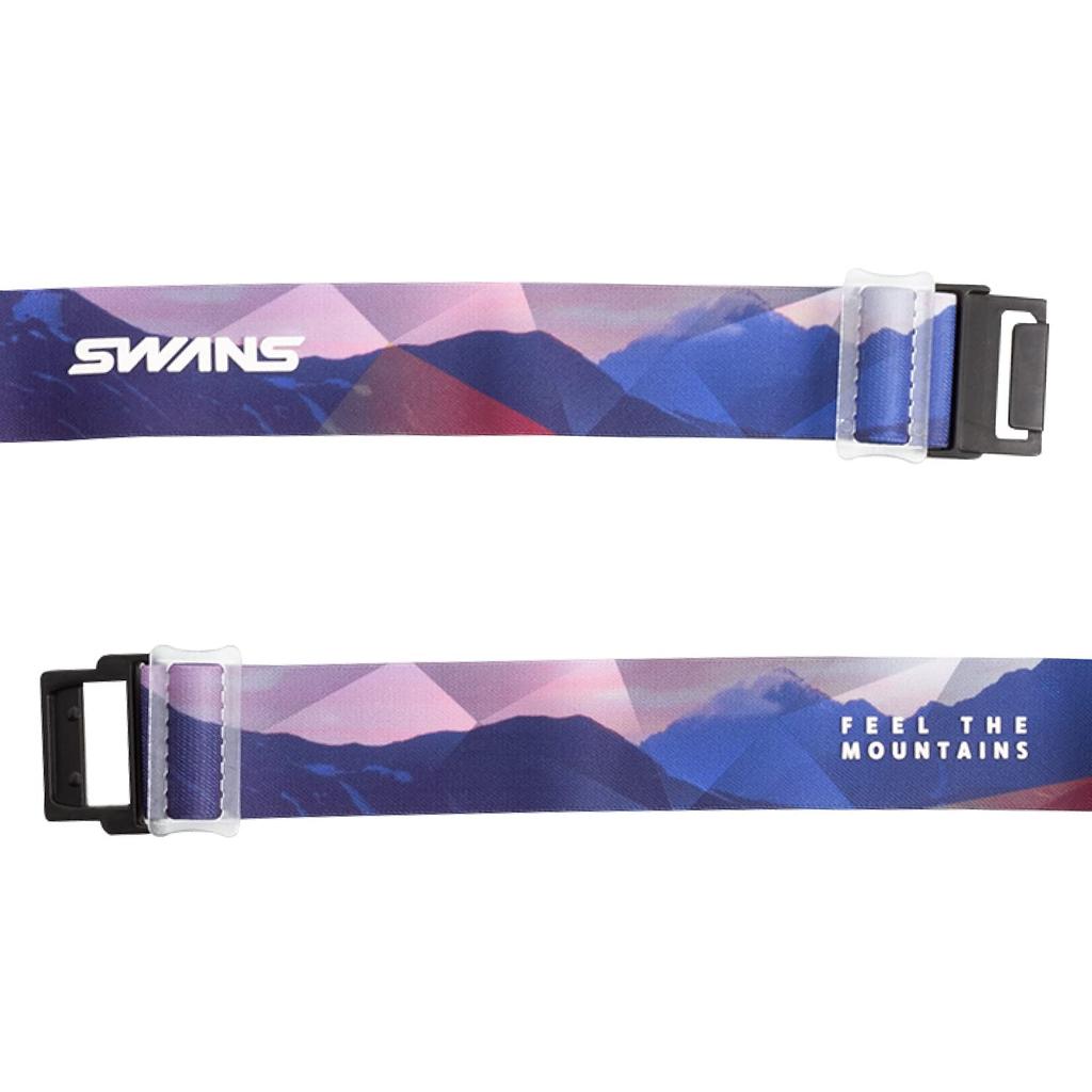 [SWANS] Schneebrille 180-MDH P1 GLBK Silberspiegel x Grau Ski-/Snowboardbrille Kompatibel mit Antibeschlagspiegel