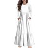 Girls' Maxi Dress Casual Holiday Dresses - Long Sleeve Dress With Pockets For 4-14Y