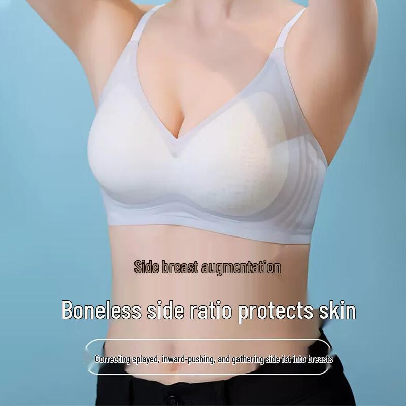 LangSha Ice Silk Wire-Free Push-Up Bra for Summer