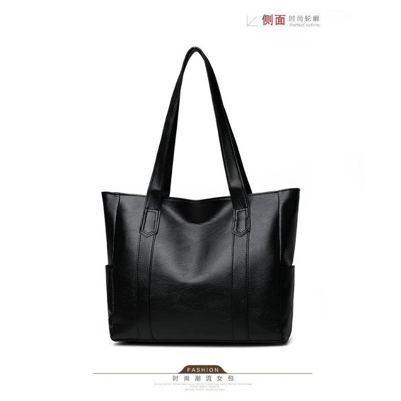 Big Bag Women's 2 Fashionable Large-capacity Women's Bags Atmospheric Simple Handbags Soft Leather Texture Tote Women's Bags