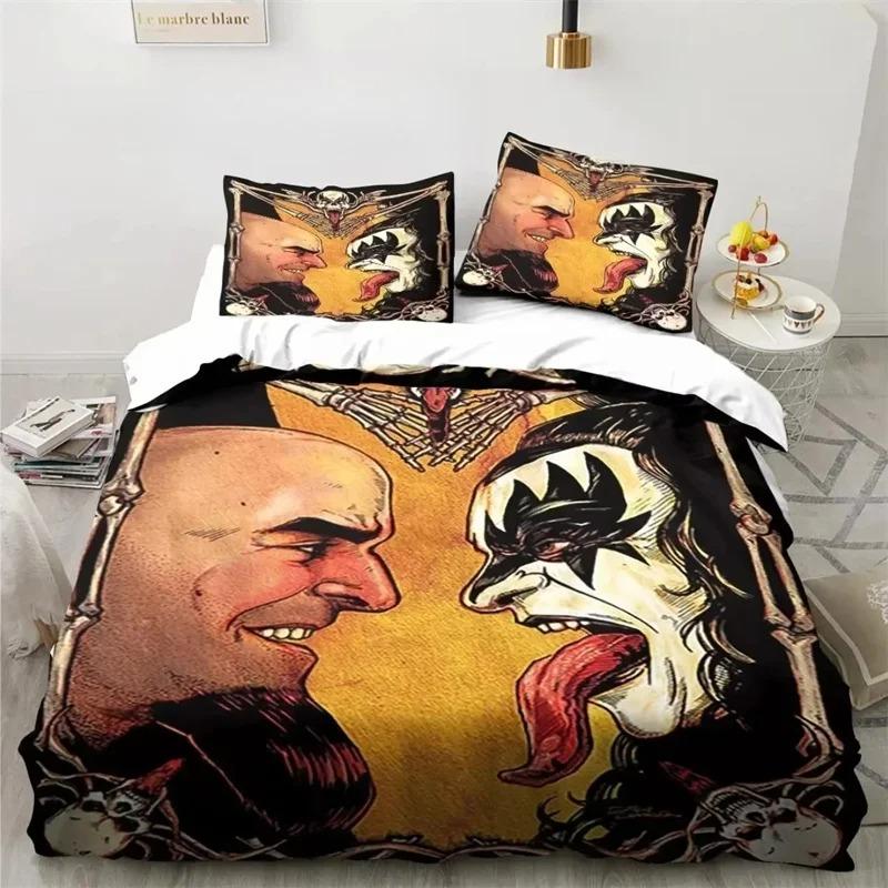 3d Bedding Set Classic Band Duvet Cover Pillowcase Home Bedroom Decoration Cartoon Microfiber Bedding 2/3 Piece Set, Gift