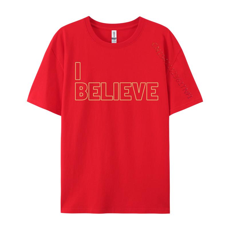 Unisex Tshirts I Believe Wicked Halloween Tops Tees Prevalent Design Cotton Boy Tshirt Casual Tops Shirt